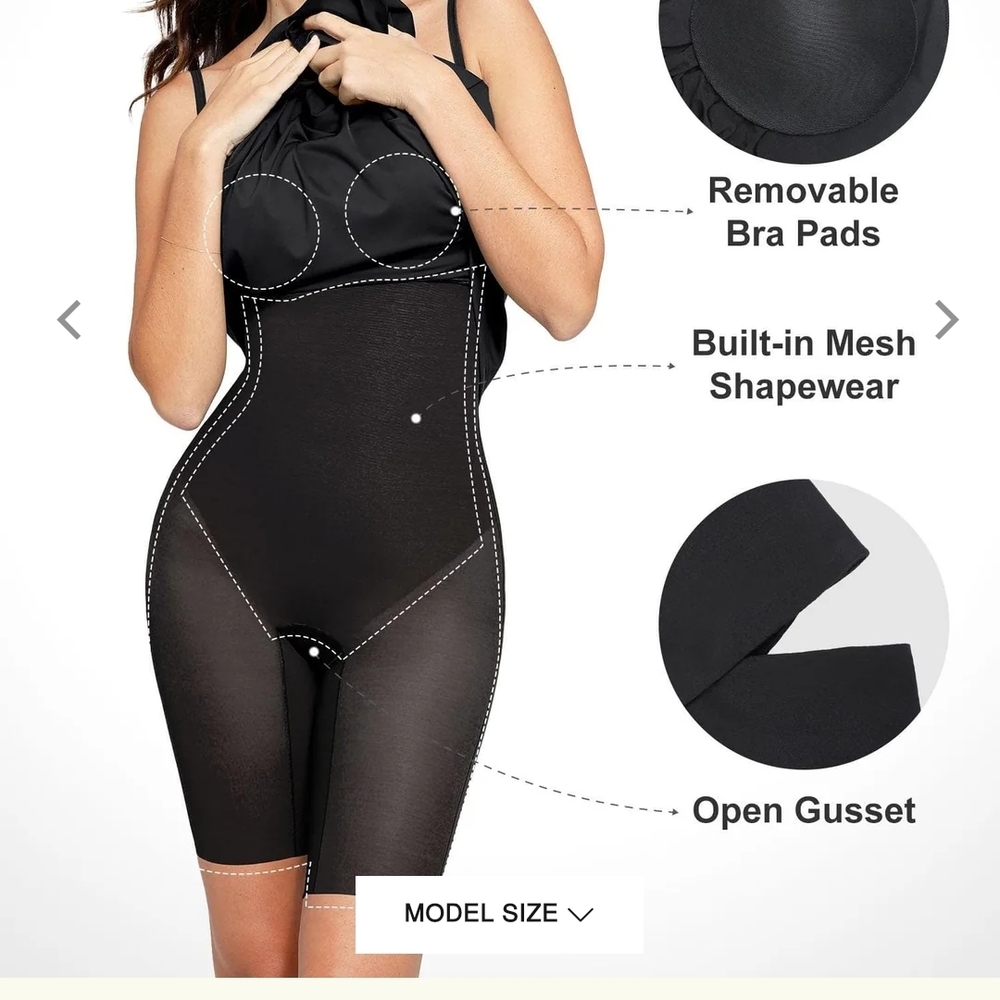 NWT Popilush Shapewear Midi Dress - Picture 2 of 8